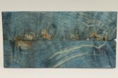 Plaquettes pour la coutellerie, Loupe de Peuplier stabilis&eacute;e bleue, ref:PLpPEs75007b