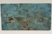 Plaquettes pour la coutellerie, Loupe de Peuplier stabilis&eacute;e bleue, ref:PLpPEs75008b