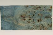 Plaquettes pour la coutellerie, Loupe de Peuplier stabilis&eacute;e bleue, ref:PLpPEs75006b