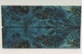 Plaquettes pour la coutellerie, Loupe de Peuplier stabilis�e bleue, ref:PLpPEs75009b