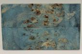 Plaquettes pour la coutellerie, Loupe de Peuplier stabilis&eacute;e bleue, ref:PLpPEs75010b