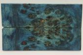 Plaquettes pour la coutellerie, Loupe de Peuplier stabilis�e bleue, ref:PLpPEs75011b