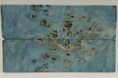 Plaquettes pour la coutellerie, Loupe de Peuplier stabilis&eacute;e bleue, ref:PLpPEs75011b