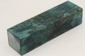 Bloc pour la coutellerie, Bouleau de Car�lie stabilis� bleu, ref:BBMs75124b