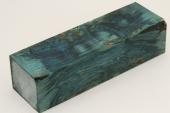 Bloc pour la coutellerie, Bouleau de Car&eacute;lie stabilis&eacute; bleu, ref:BBMs75125b