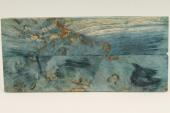 Plaquettes pour la coutellerie, Bouleau de Car&eacute;lie stabilis&eacute; bleu, ref:PBMs75117b