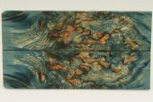 Plaquettes pour la coutellerie, Bouleau de Car�lie stabilis� bleu, ref:PBMs75121b