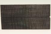 Plaquettes pour la coutellerie, Erable sycomore ond� stabilis� noir/vert, ref:PESOs75440nr
