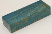 Bloc pour la coutellerie, loupe de Fr&ecirc;ne stabilis&eacute;e bleue, ref:BLpFrs75490b