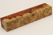 Bloc pour la coutellerie, Loupe d'Amboine rouge, ref:BLpAmb75879