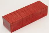 Bloc pour la coutellerie, Erable sycomore ond&eacute; stabilis&eacute; rouge, ref:BESOs76032r