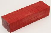 Bloc pour la coutellerie, Erable sycomore ond&eacute; stabilis&eacute; rouge, ref:BESOs76031r