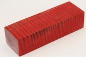 Bloc pour la coutellerie, Erable sycomore ond� stabilis� rouge, ref:BESOs76033r