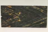 Plaquettes pour la coutellerie, Loupe d'Erable N�gundo stabilis� noir/vert, ref:PLpErs76057nr