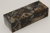 Bloc pour la coutellerie, Loupe de Peuplier stabilis�e noire, ref:BLpPEs76221nr