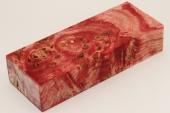 Bloc pour la coutellerie, Loupe de Peuplier stabilis� rouge, ref:BLpPEs76259r