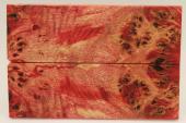 Plaquettes pour la coutellerie, Loupe de Peuplier stabilis� rouge, ref:PLpPEs76247r
