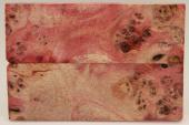 Plaquettes pour la coutellerie, Loupe de Peuplier stabilis&eacute; rouge, ref:PLpPEs76247r