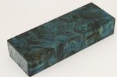 Bloc pour la coutellerie, Loupe de Peuplier stabilis�e bleu, ref:BLpPEs76291b