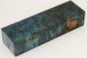 Bloc pour la coutellerie, Loupe de Peuplier stabilis�e bleu, ref:BLpPEs76290b