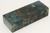 Bloc pour la coutellerie, Loupe de Peuplier stabilis�e bleu, ref:BLpPEs76293b