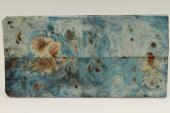 Plaquettes pour la coutellerie, Loupe de Peuplier stabilis&eacute;e bleue, ref:PLpPEs76283b