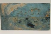 Plaquettes pour la coutellerie, Loupe de Peuplier stabilis&eacute;e bleue, ref:PLpPEs76284b
