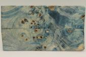 Plaquettes pour la coutellerie, Loupe de Peuplier stabilis&eacute;e bleue, ref:PLpPEs76285b