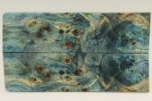 Plaquettes pour la coutellerie, Loupe de Peuplier stabilis�e bleue, ref:PLpPEs76287b