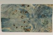 Plaquettes pour la coutellerie, Loupe de Peuplier stabilis&eacute;e bleue, ref:PLpPEs76287b