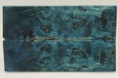 Plaquettes pour la coutellerie, Loupe de Peuplier stabilis�e bleue, ref:PLpPEs76289b