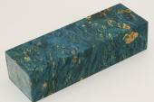 Bloc pour la coutellerie, Loupe d'Erable N�gundo stabilis� bleu, ref:BLpErs76348b