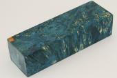 Bloc pour la coutellerie, Loupe d'Erable N�gundo stabilis� bleu, ref:BLpErs76349b