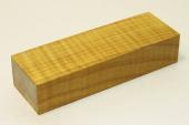 Bloc pour la coutellerie, Erable sycomore ond stabilis jaune, ref:BESOs8613j