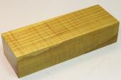 Bloc pour la coutellerie, Erable sycomore ond stabilis jaune, ref:BESOs13810j