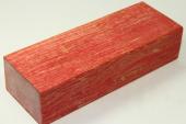 Bloc pour la coutellerie, loupe de Frêne stabilisé rouge, ref:BLpFs19473r