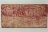Plaquettes pour la coutellerie, Loupe de Peuplier stabilisé rouge, ref:PLpPEs26342r