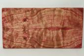 Plaquettes pour la coutellerie, Loupe de Peuplier stabilis rouge, ref:PLpPEs26342r