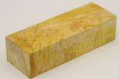 Bloc pour la coutellerie, Loupe d'Erable Négundo stabilisé jaune, ref:BLpErs29652j