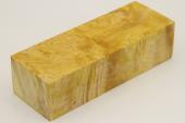 Bloc pour la coutellerie, Loupe d'Erable Ngundo stabilis jaune, ref:BLpErs29652j
