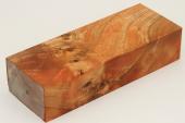 Bloc pour la coutellerie, Loupe de Peuplier stabilis orange, ref:BLpPEs34366o