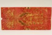 Plaquettes pour la coutellerie, Loupe d'Erable Ngundo stabilis rouge, ref:PLpErs44207r